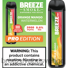Breeze Vape Sverige - Breeze Pro 2000 bloss H68L019 apelsin mango vattenmelon