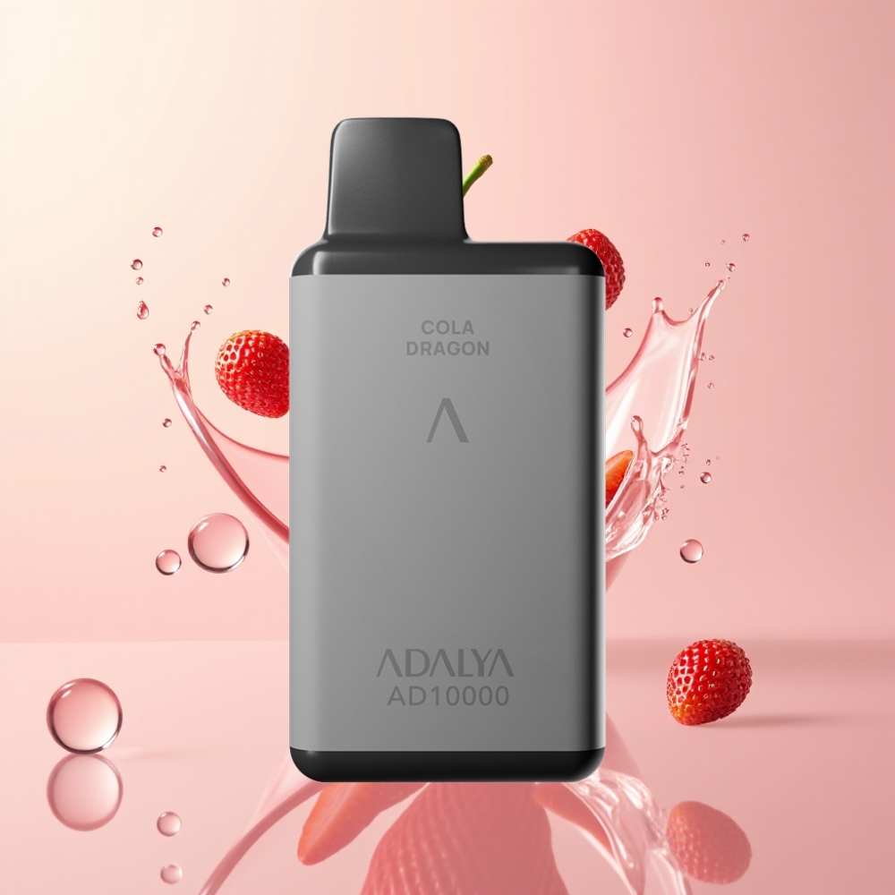 Partihandel Sverige Adalya AD 10000 Puffs Jordgubb Stänk Space Gray USB-C 14ml 2%