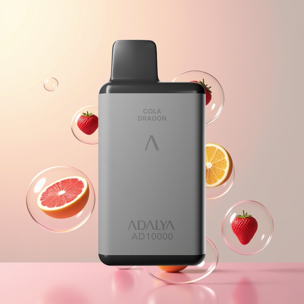 Partihandel Sverige Adalya AD 10000 Puffs Kärlek 66 Rymdgrå PC USB-C 14ml 2% 650mAh