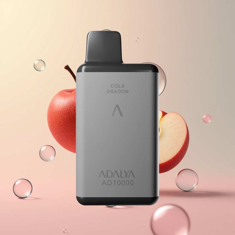 Partihandel Sverige Adalya AD 10000 Puffs Två Äpplen Spacegrå 14ml 2% 650mAh USB-C