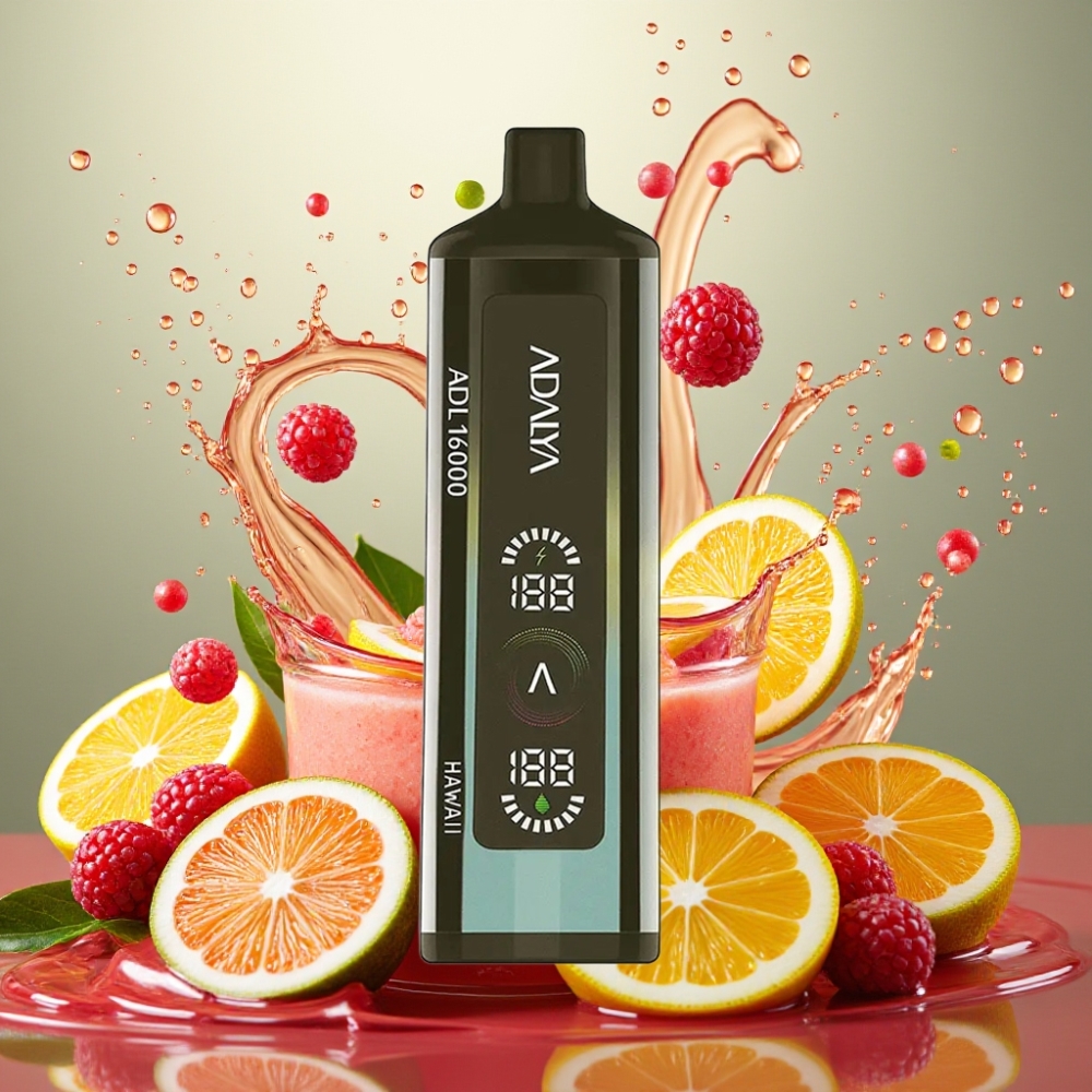 Partihandel Sverige Adalya ADL 16000 PRO Hawaii Digital Skärm Smart Mesh Coil 25ml
