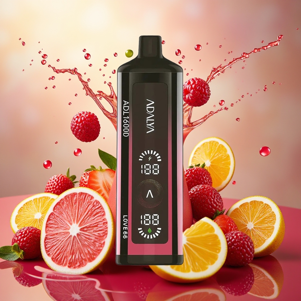 Partihandel Sverige Adalya ADL 16000 PRO Puffs Engångs Vape Kärlek 66 Stålrör Digital Skärm Smart Mesh Coil USB-C