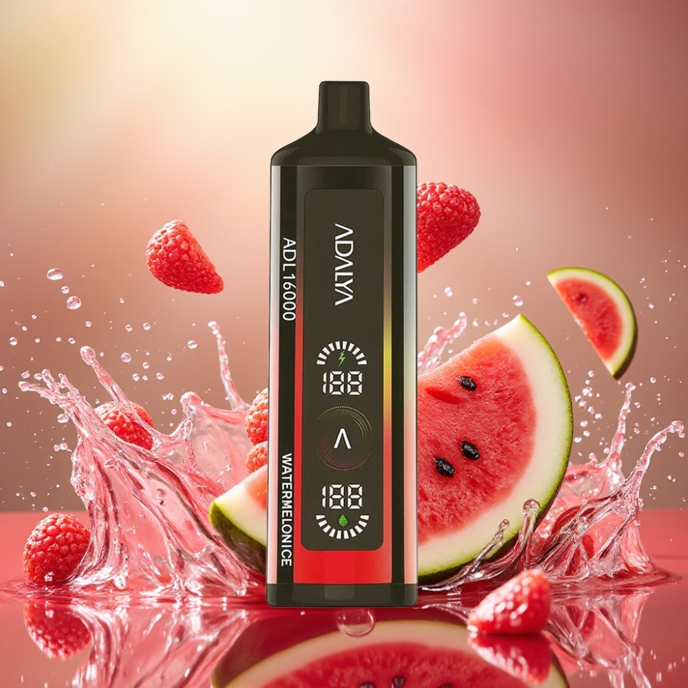 Partihandel Sverige Adalya ADL 16000 PRO Puffs Vattenmelon Is Stålrör Digital Skärm Smart Mesh Coil