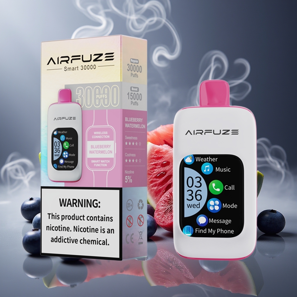 Partihandel Sverige AirFuze Smart 30000 Puffs 5% Blåbär Vattenmelon 900mAh Type-C