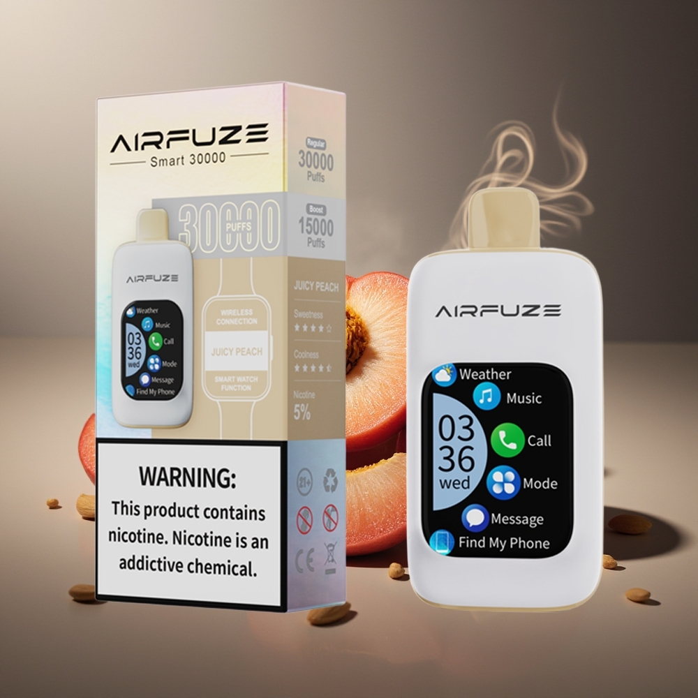 Partihandel Sverige AirFuze Smart 30000 Puffs 900mAh Juicy Peach (Saftig Persika)