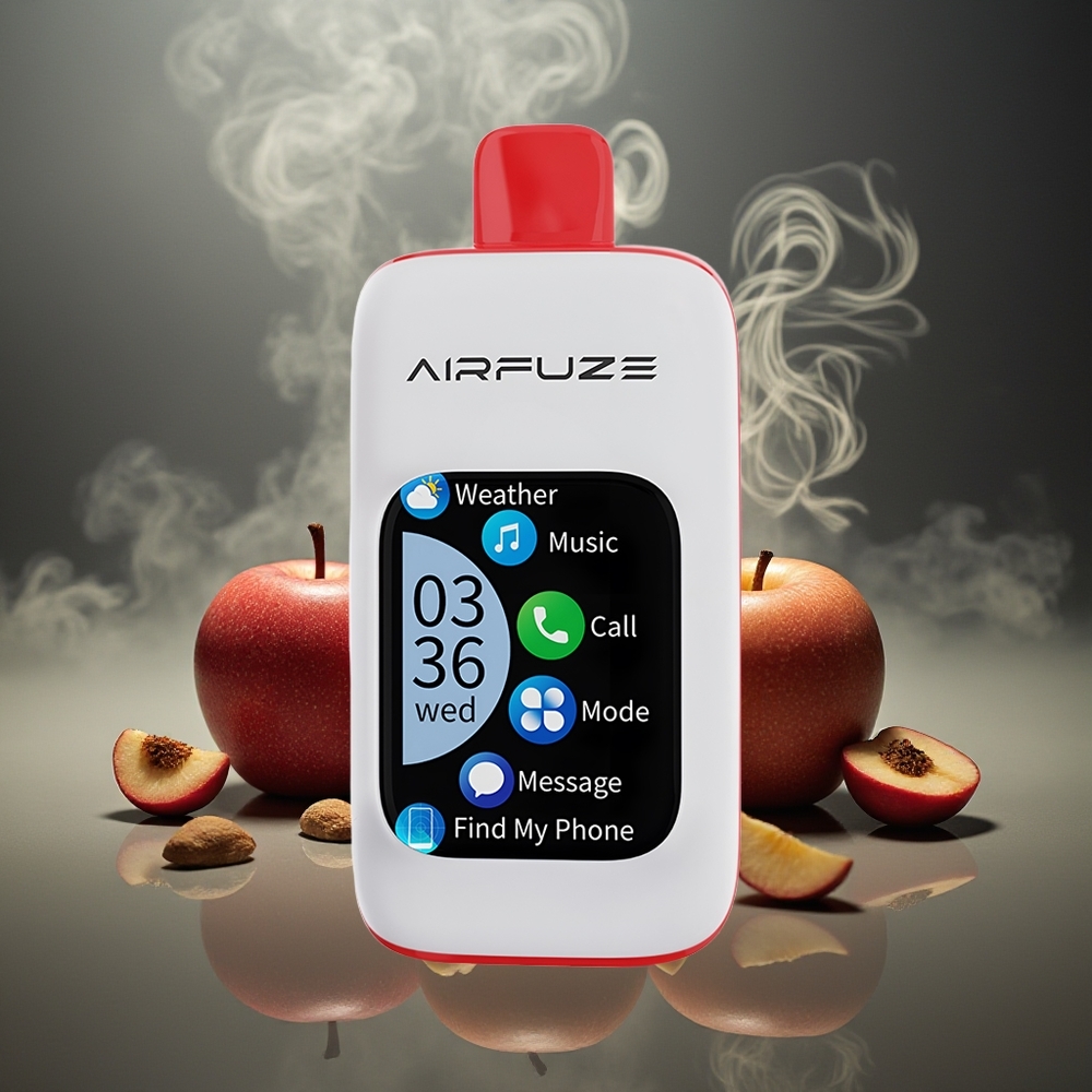 Partihandel Sverige AirFuze Smart 30000 Puffs Disposable Vape Trippeläpple 5% 900mAh Typ-C