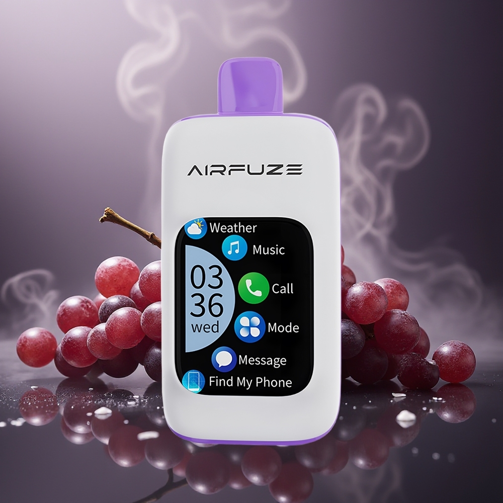 Partihandel Sverige AirFuze Smart 30000 Puffs Engångs Vape Druvblast 900mAh Typ-C