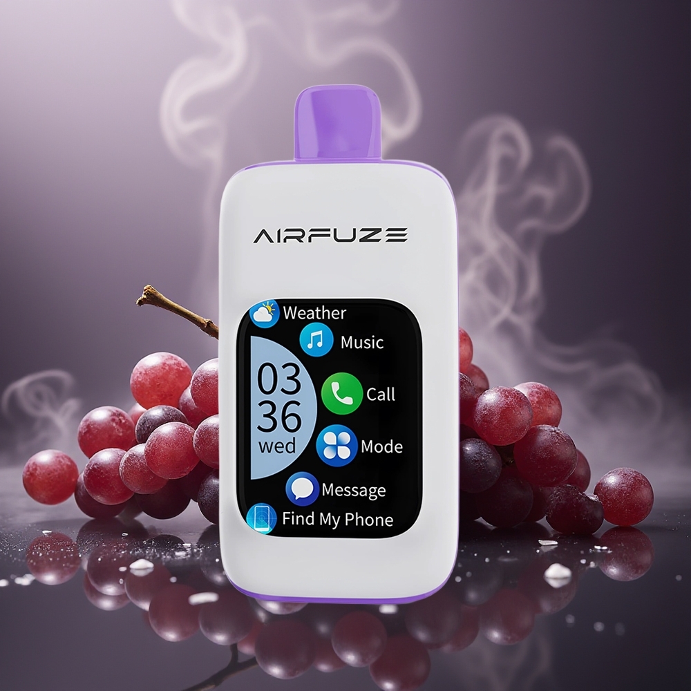 Partihandel Sverige AirFuze Smart Pro 40000 Puffs 20ML 5% Laddningsbar Engångsvape Druvblast