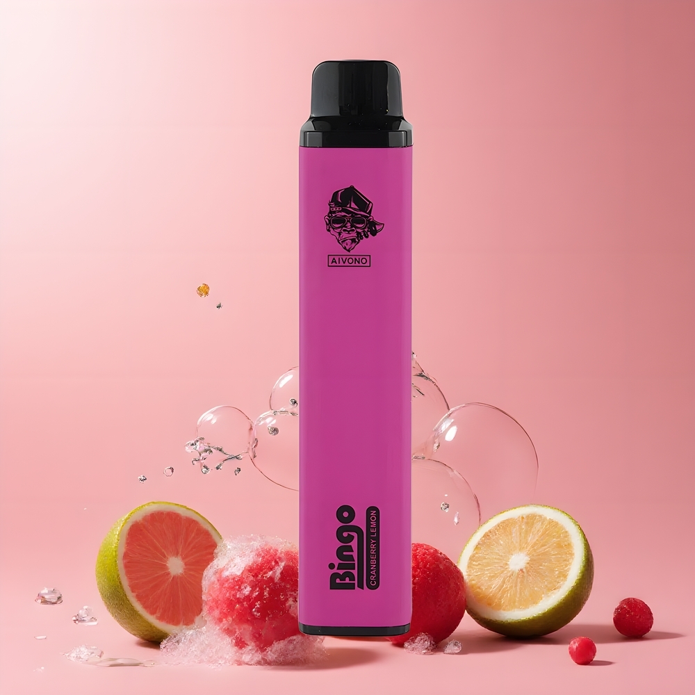 Partihandel Sverige Aivono AIM BINGO 4000 Puffs Engångs Vape Tranbär Citron 10mL 1000mAh