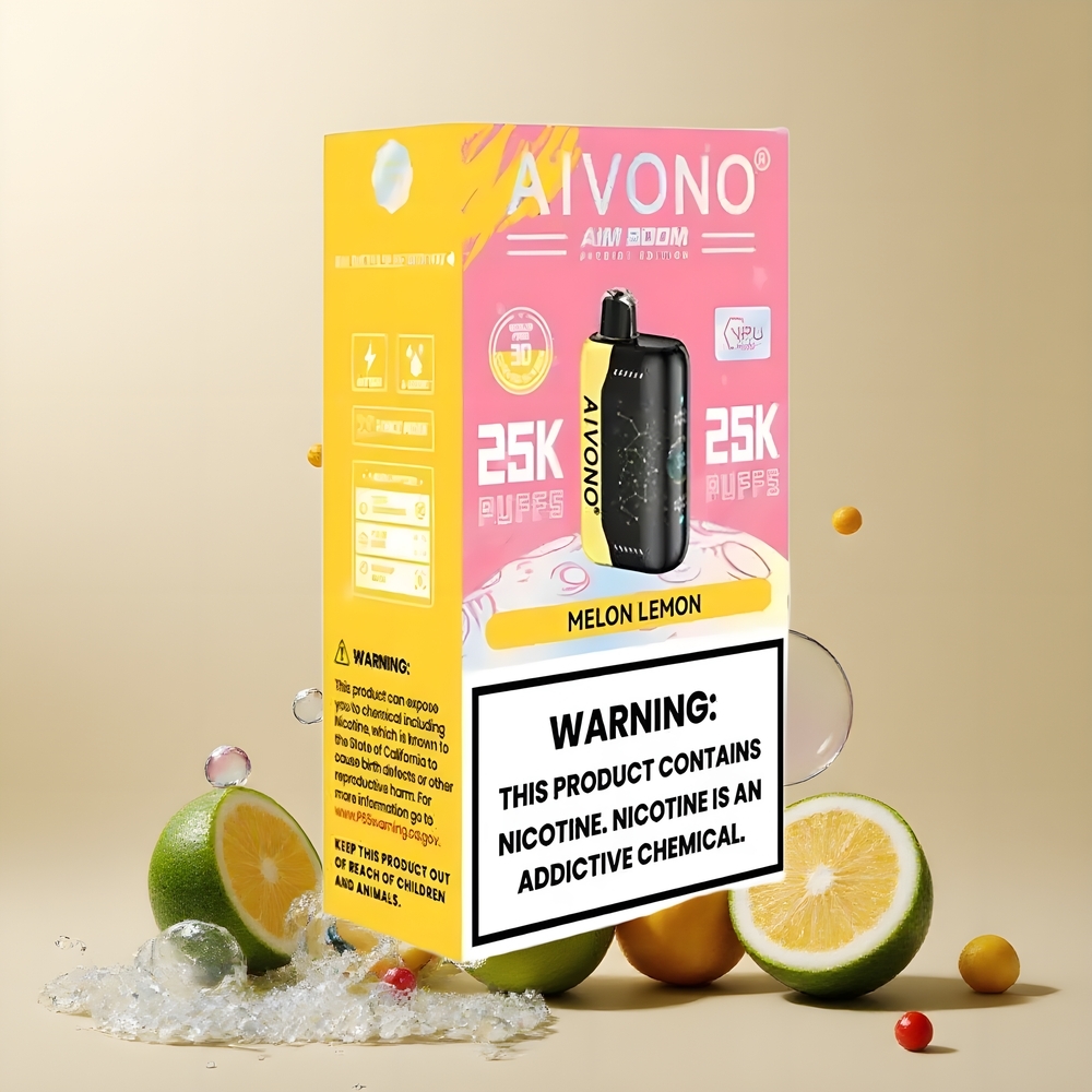 Partihandel Sverige Aivono AIM BOOM 25000 Puffs 28ml 650mAh Melon Citron