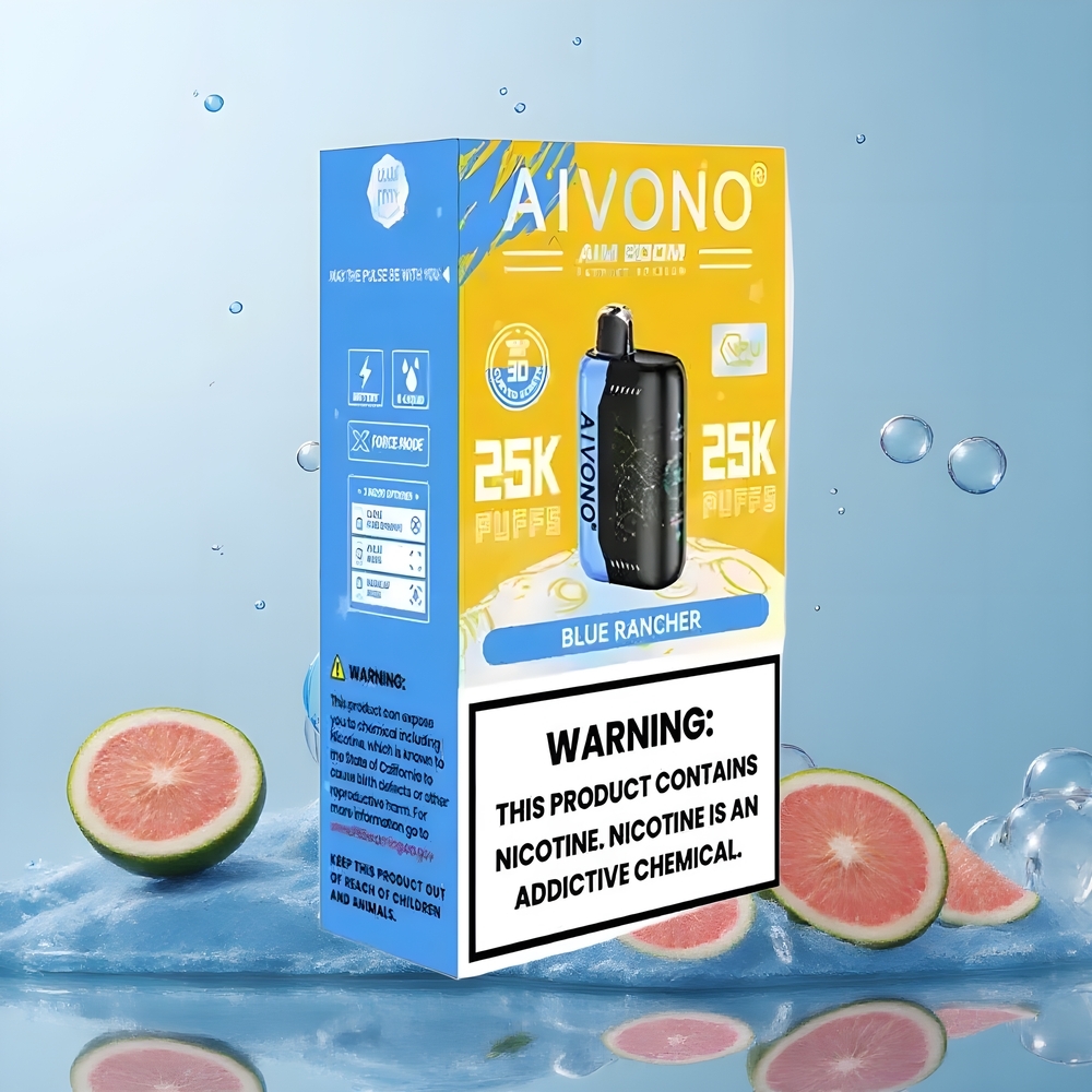 Partihandel Sverige Aivono AIM BOOM 25000 Puffs 28ml Blå Rancher Vape