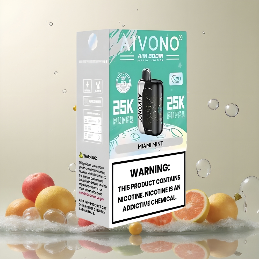 Partihandel Sverige Aivono AIM BOOM 25000 Puffs 28ml Miami Mynta
