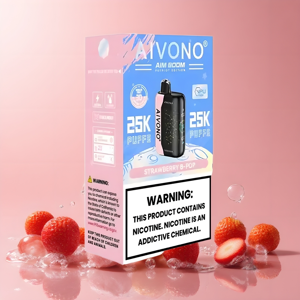 Partihandel Sverige Aivono AIM BOOM 25000 Puffs Jordgubb B Pop 28ml 650mAh 1.2ohm