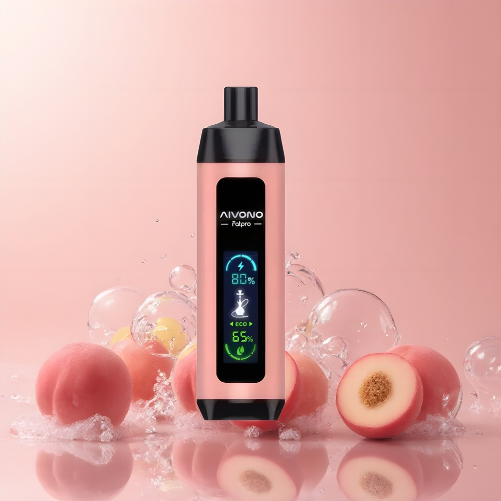 Partihandel Sverige Aivono AIM FATPRO 22000 Puffs 28ml Persika Is 0% Nicotin 600mAh 0.6ohm Mesh
