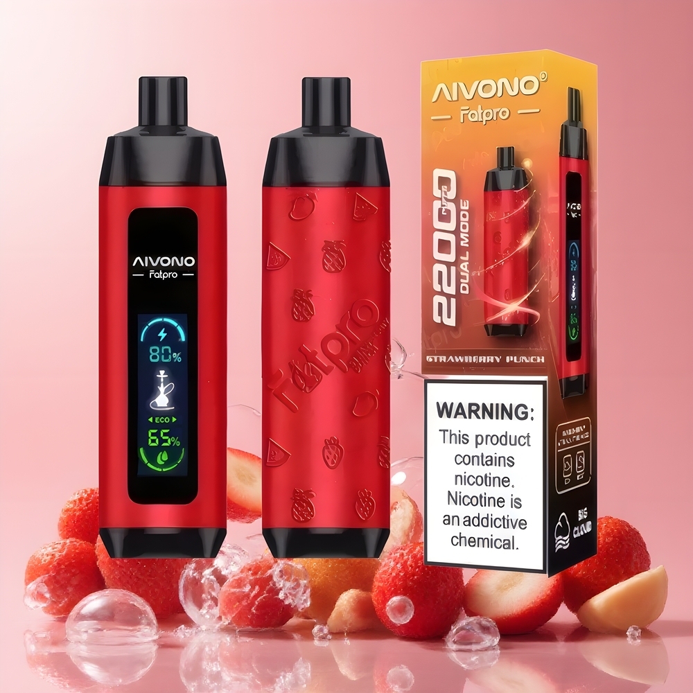Partihandel Sverige Aivono AIM FATPRO 22000 Puffs Jordgubb Punch 28ml 600mAh 0%