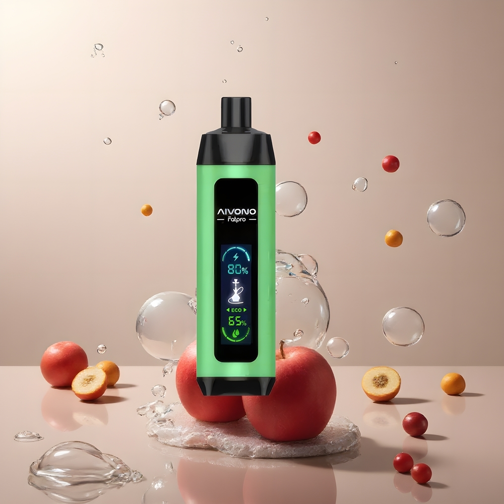 Partihandel Sverige Aivono Aim FATPRO 22000 Puffs Vape Två Äpple 28ml 5% Nicotine Dual Modes