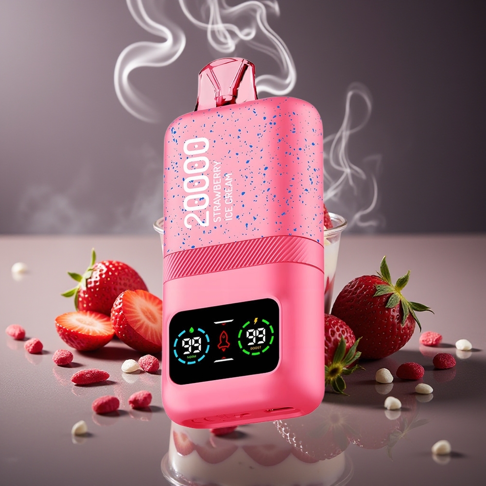 Partihandel Sverige Aivono AIM MAGIC 20000 Puffs Jordgubb Glass Typ-C LCD