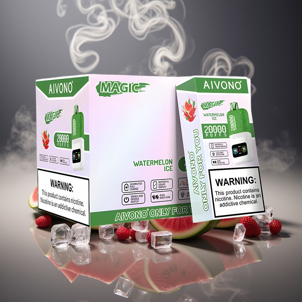 Partihandel Sverige Aivono AIM MAGIC 20000 Puffs LCD Typ-C Laddbar Vattenmelon Is