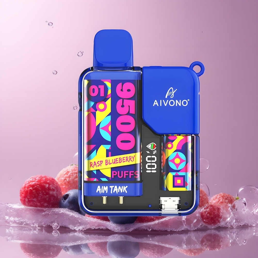 Partihandel Sverige Aivono AIM-TANK 9500 Puffs 18ml 650mAh Hallon Blåbär
