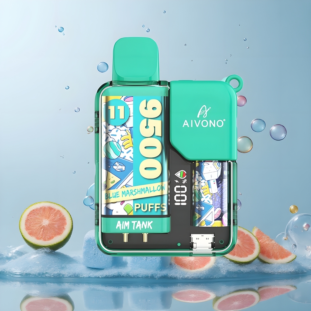 Partihandel Sverige Aivono AIM-TANK 9500 Puffs 18ml Blå Marshmallow
