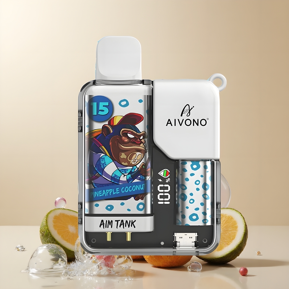Partihandel Sverige Aivono AIM-TANK 9500 Puffs Ananas Kokos 18ml LCD 650mAh