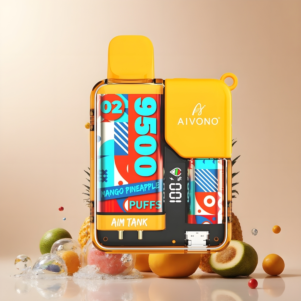 Partihandel Sverige Aivono AIM-TANK 9500 Puffs Mango Ananas 18ml LCD 650mAh