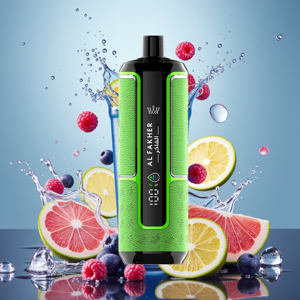 Partihandel Sverige Al Fakher Crown Bar 15K Hypermax Engångsvape Blå Hallon & Citron 22ml 600mAh