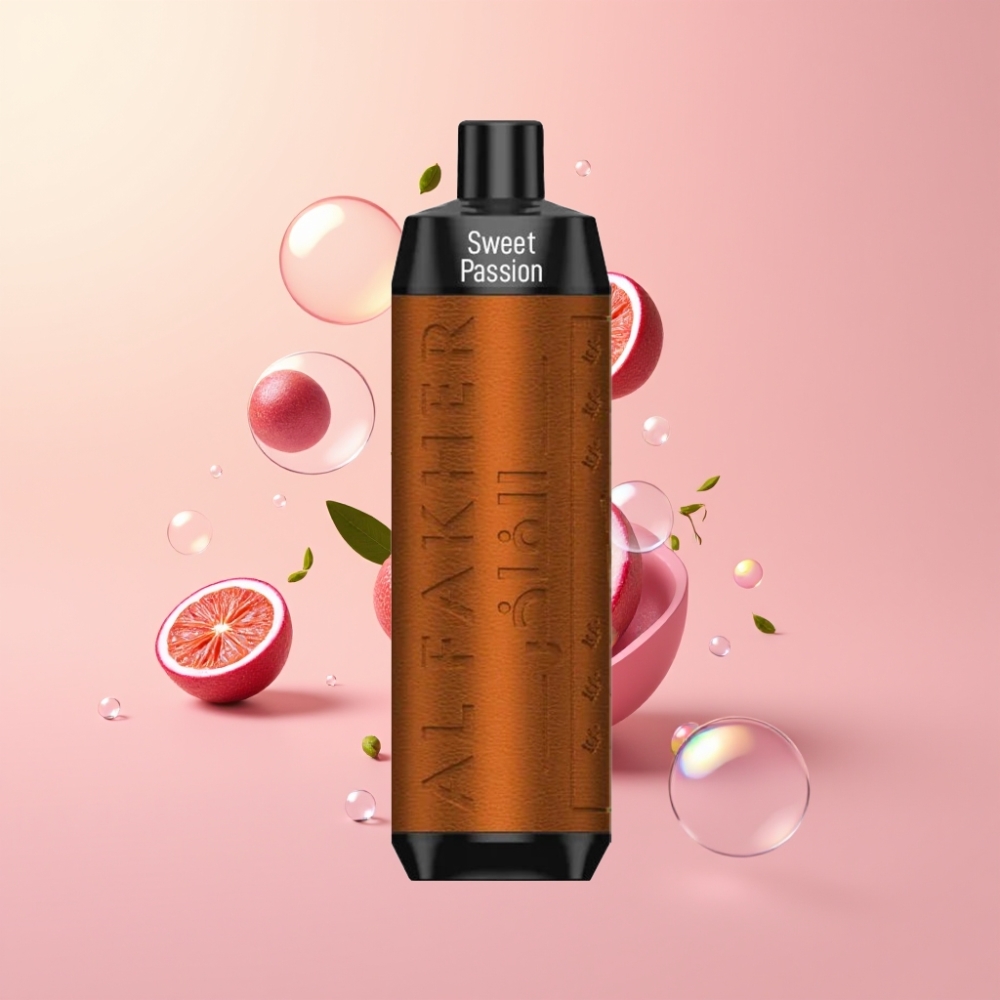 Partihandel Sverige Al Fakher Crown Bar 8000 18ml Söt Passionfrukt USB-C 5mg
