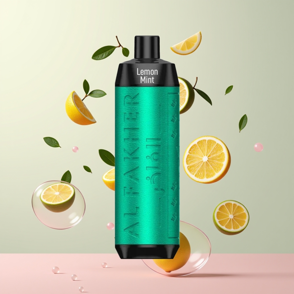 Partihandel Sverige Al Fakher Crown Bar 8000 Kristall Engångs Vape Citron Mynta 18ml 5mg 600mAh