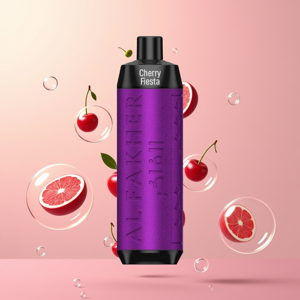 Partihandel Sverige Al Fakher Crown Bar 8000 Kristall Engångs Vape Körsbärsfest 600mAh USB-C 18ml