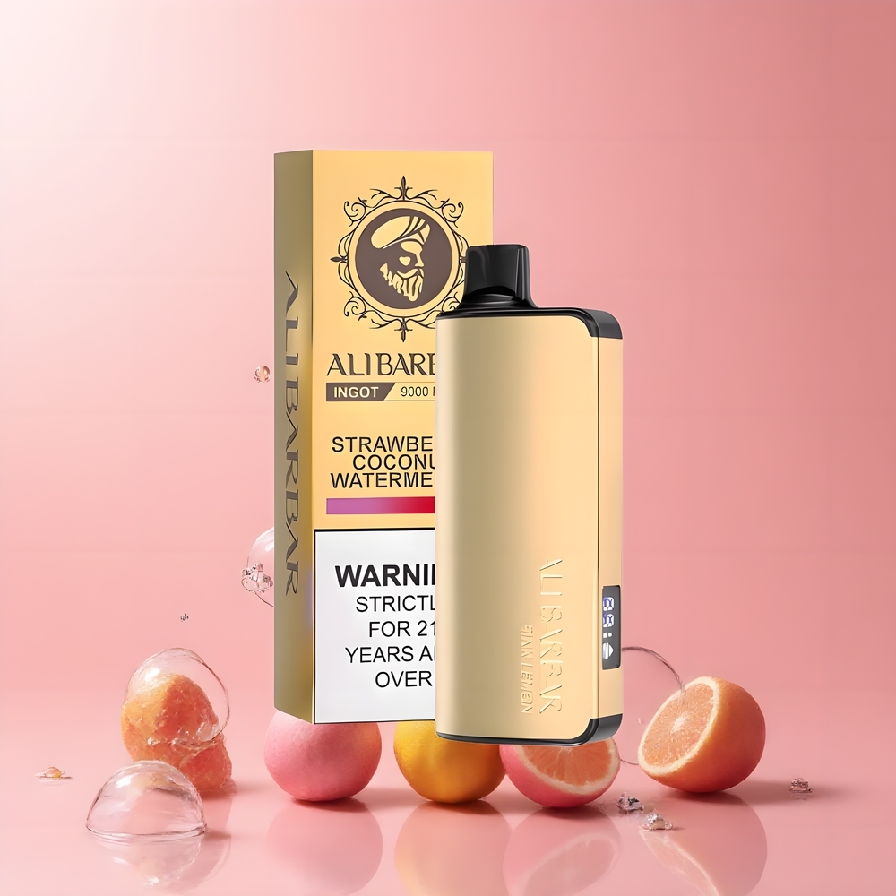 Partihandel Sverige Alibarbar Ingot 9000 Puffs 2350mah 22ml Rosa Citron Vape