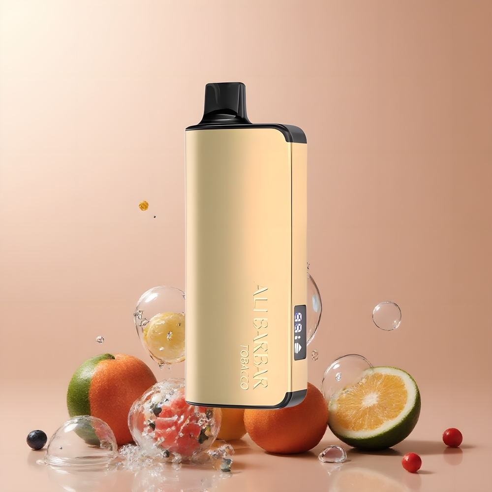 Partihandel Sverige Alibarbar Ingot 9000 Puffs Engångs Ecigg Tobak 22ml 2350mAh LED