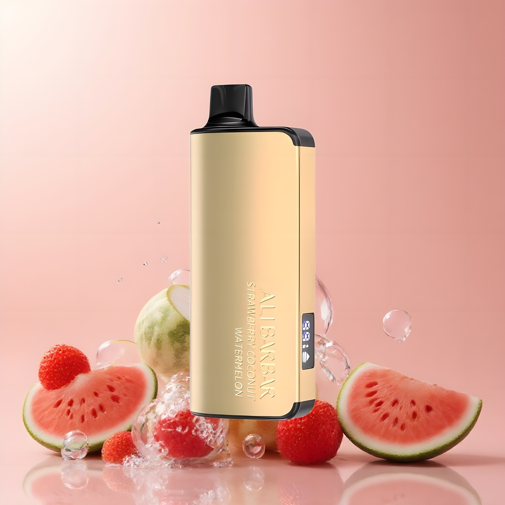 Partihandel Sverige Alibarbar Ingot 9000 Puffs Engångs Vape Jordgubb Kokosnatt Vattenmelon 22ml 2350mAh