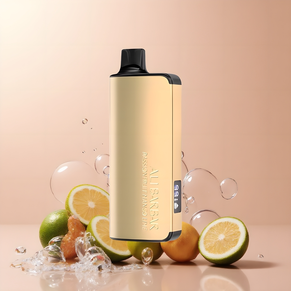 Partihandel Sverige Alibarbar Ingot 9000 Puffs Engångsvape Passionsfrukt Mango Lime 2350mAh LED