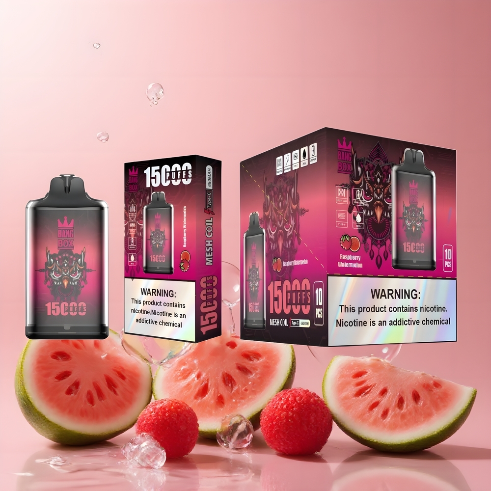 Partihandel Sverige Bang Box King 15000 Puffs Engångs Vape Hallon Vattenmelon 23ml 5% TYPE-C