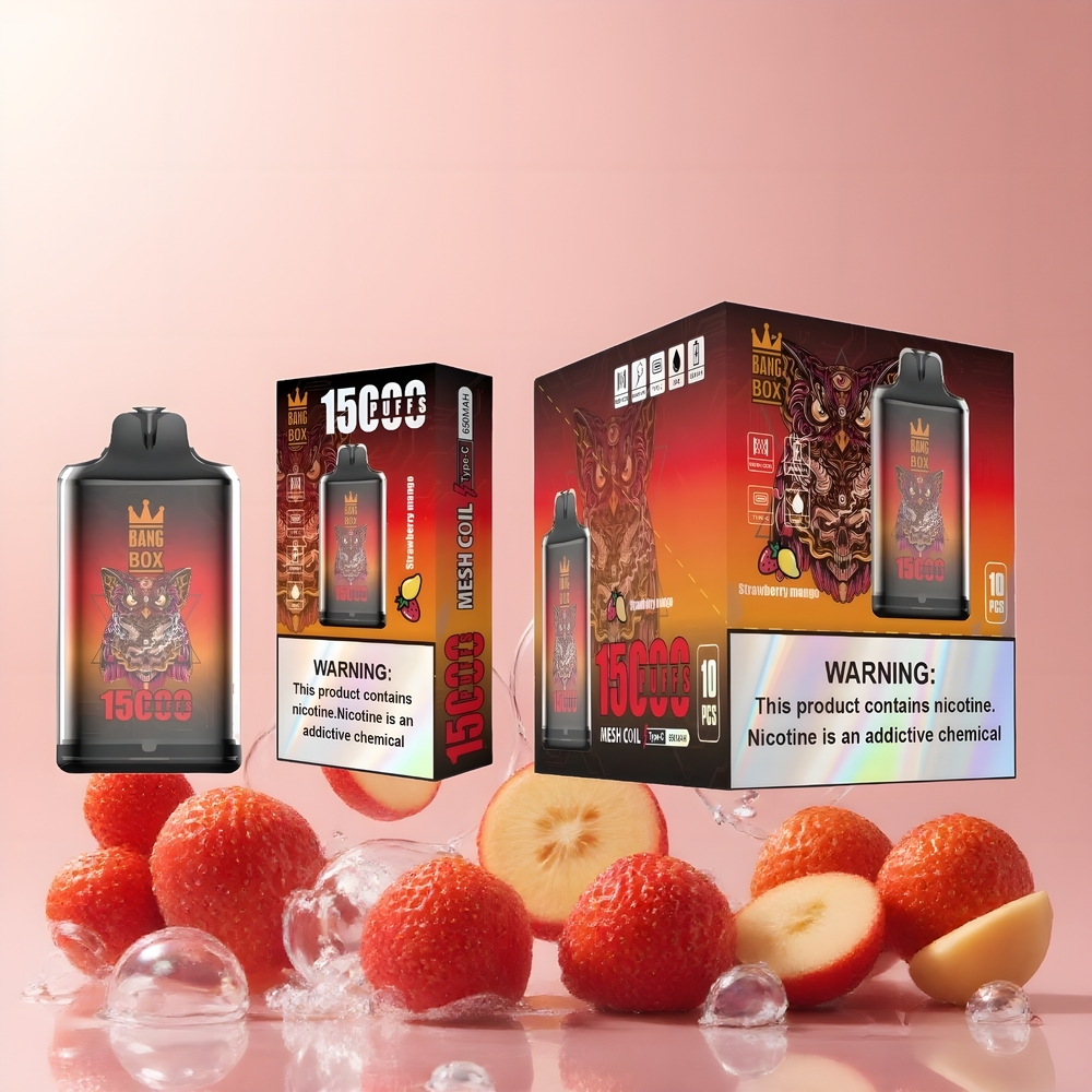 Partihandel Sverige Bang Box King 15000 Puffs Engångs Vape Jordgubb Mango 23ml 5%