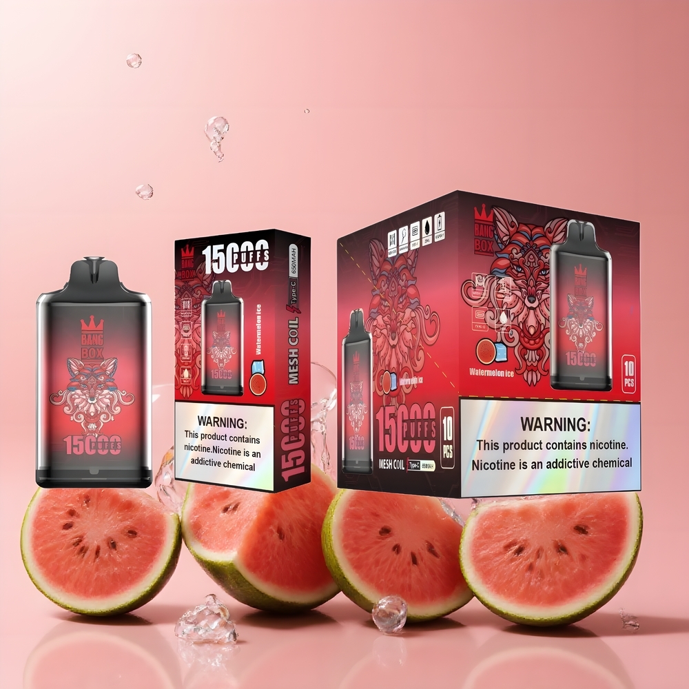 Partihandel Sverige Bang Box King 15000 Puffs Engångs Vattenmelonis Batteri 650mAh 23ml