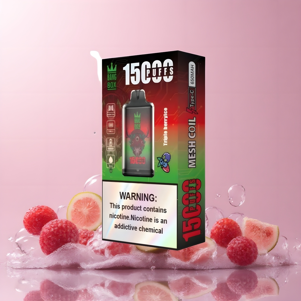Partihandel Sverige Bang Box King 15000 Puffs Engångsvape Trebärsis 23ml 5% TYPE-C
