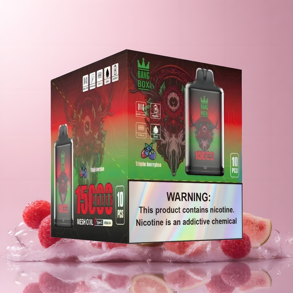Partihandel Sverige Bang Box King 15000 Puffs Engångsvape Trebärsis 23ml 5% TYPE-C