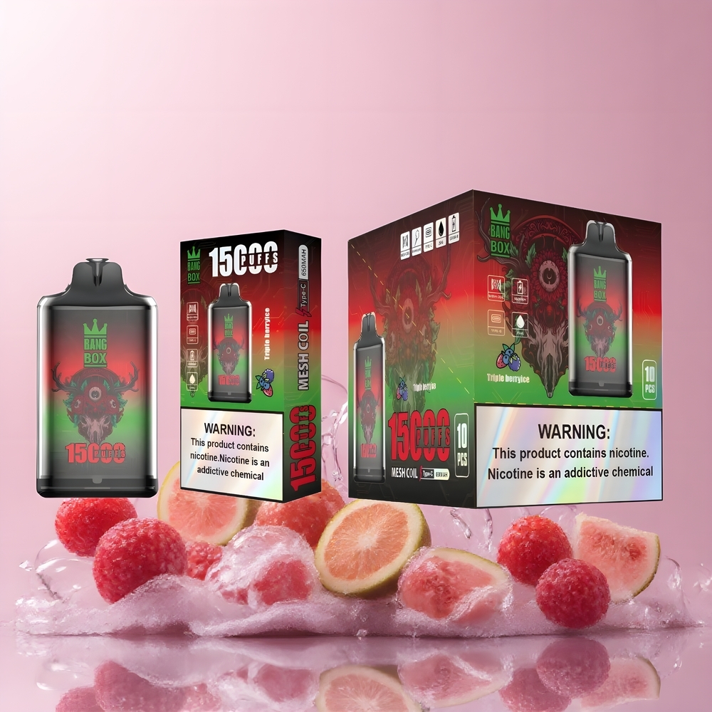 Partihandel Sverige Bang Box King 15000 Puffs Engångsvape Trebärsis 23ml 5% TYPE-C