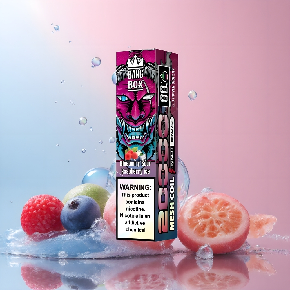 Partihandel Sverige Bang Box King 20000 Puffs Vape Blåbär Sur Hallon Is 35ml 850mAh Mesh