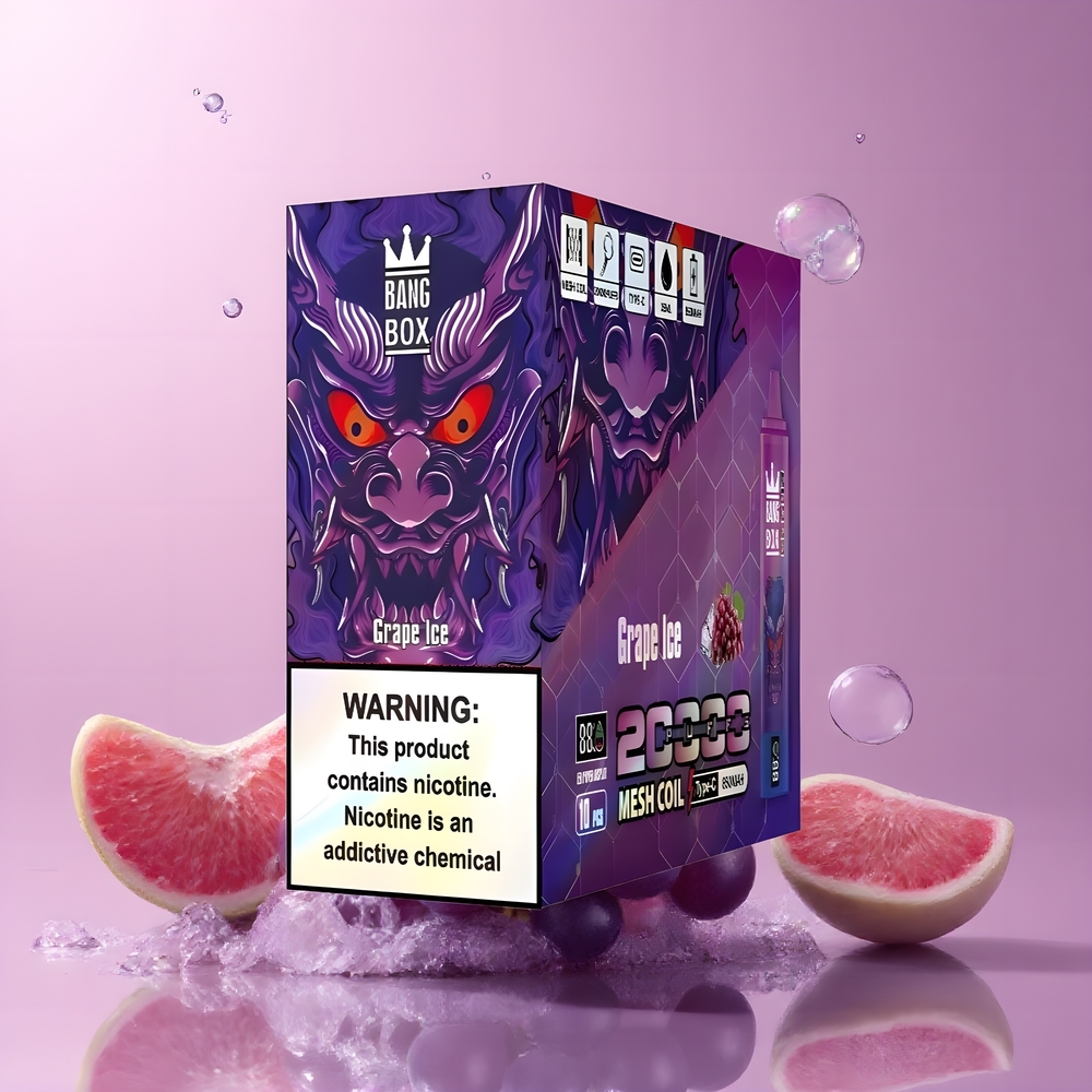 Partihandel Sverige Bang Box King 20000 Puffs Vape Druvis (35ml 850mAh)