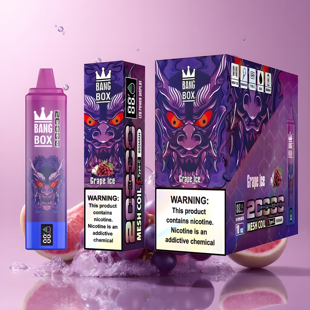 Partihandel Sverige Bang Box King 20000 Puffs Vape Druvis (35ml 850mAh)
