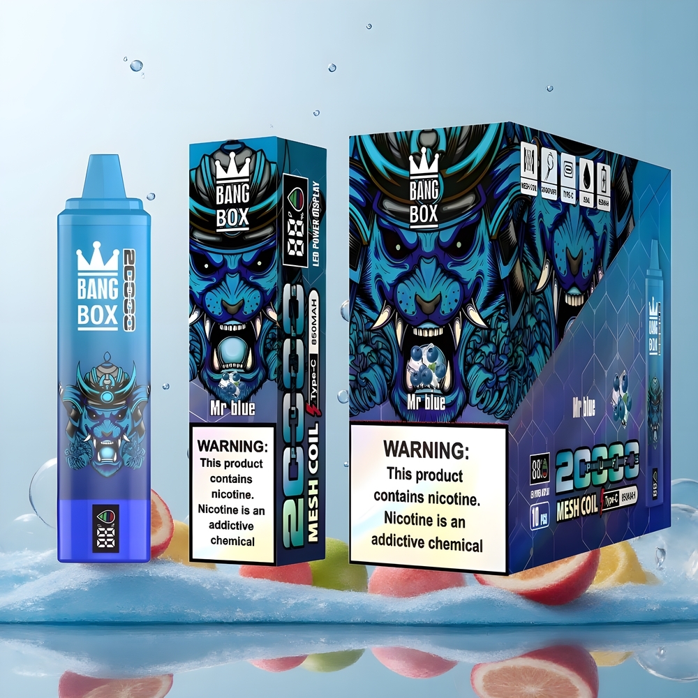 Partihandel Sverige Bang Box King 20000 Puffs Vape Herr Blå 35ml 850mAh Mesh
