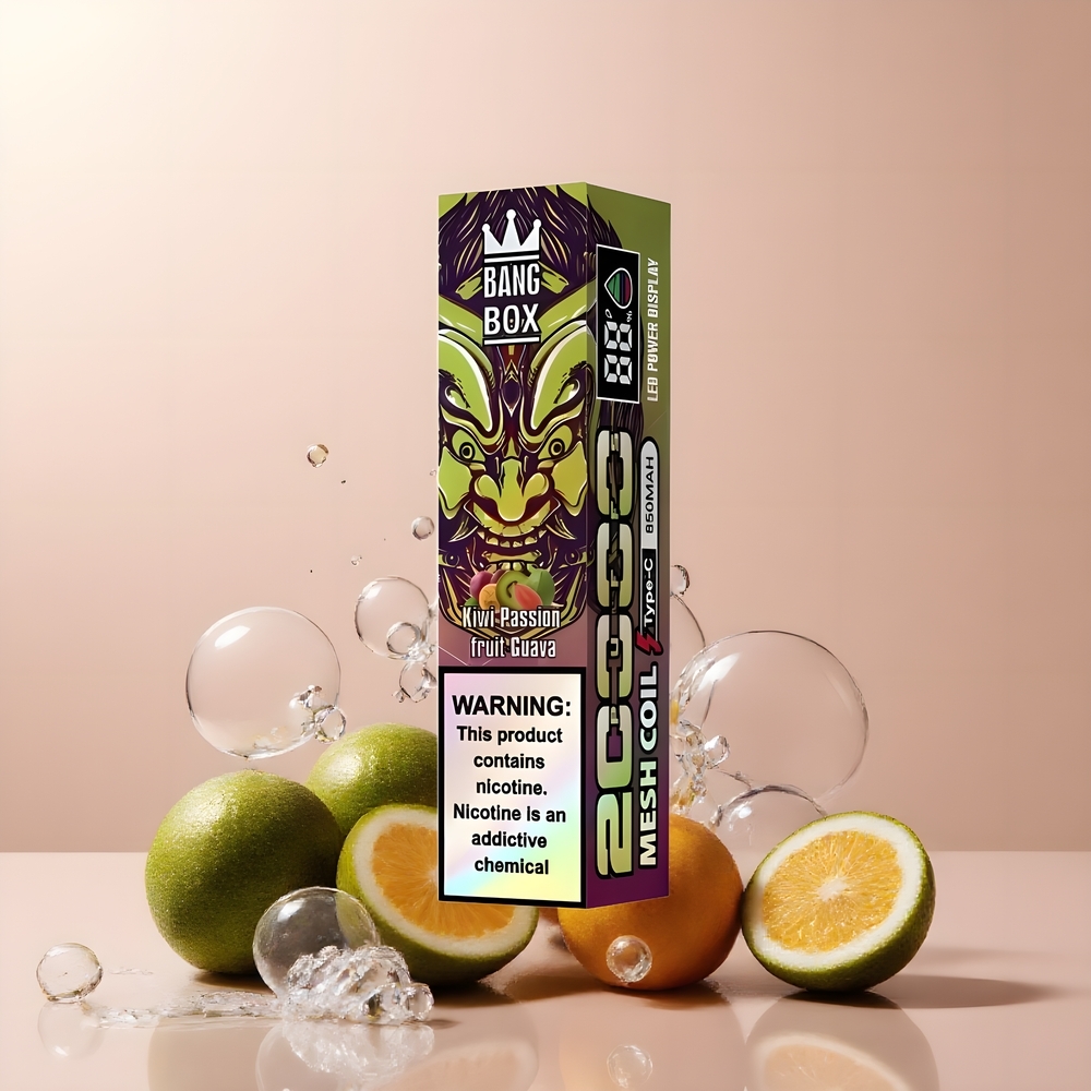 Partihandel Sverige Bang Box King 20000 Puffs Vape Kiwi Passionsfrukt Guava 35ml 850mAh Mesh
