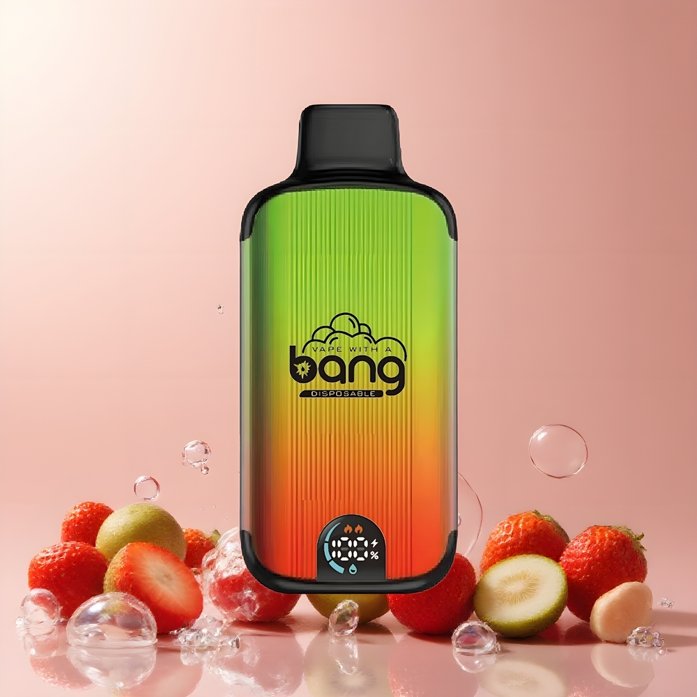 Partihandel Sverige Bang 20000 Puffs Jordgubb Kiwi 13400 Battery Typ-C Dubbel Mesh Smartskärm