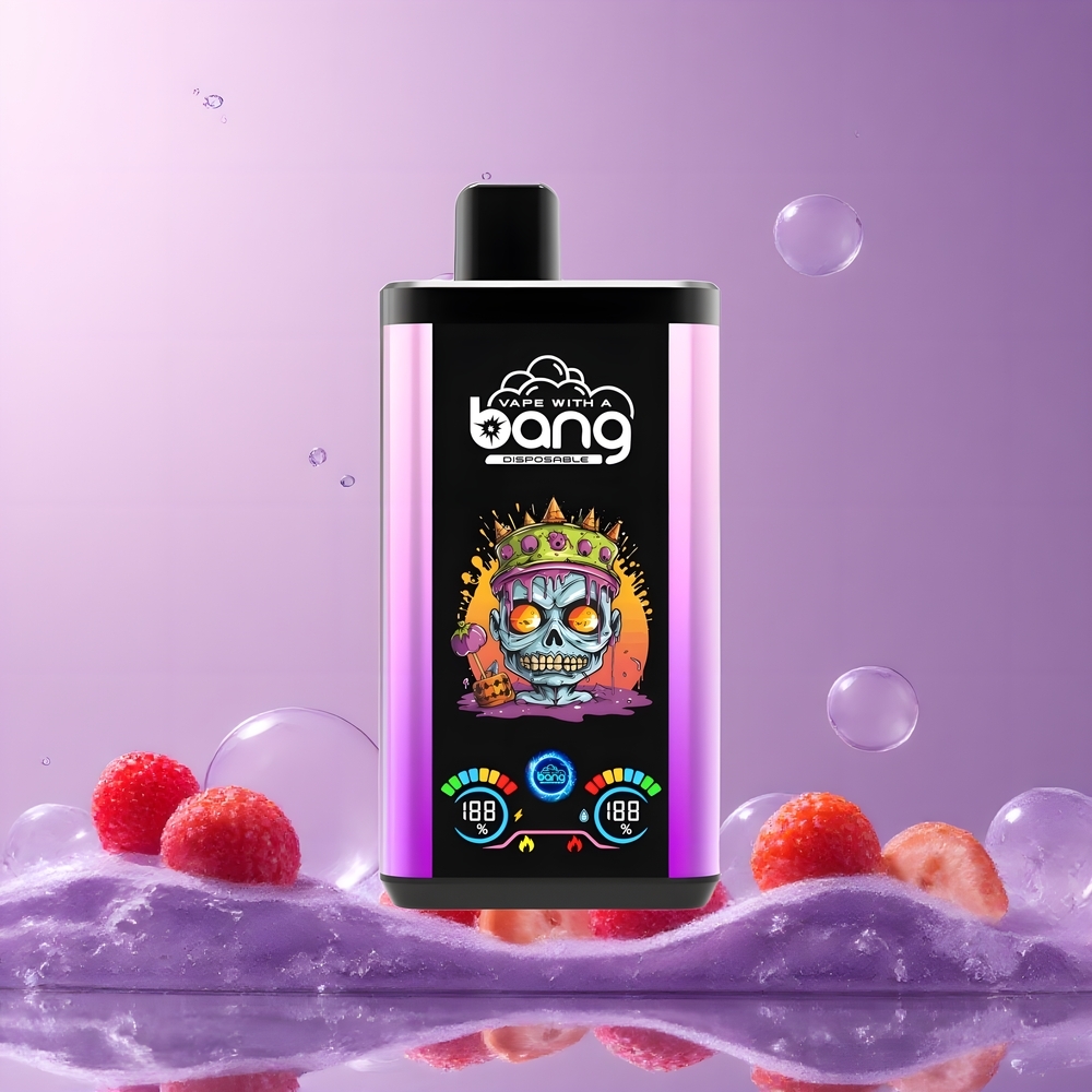 Partihandel Sverige Bang 30K Pro 30000 Puffs 36ml Dual-Flavor Lila Regn & Jordgubb Hallon Körsbär Is