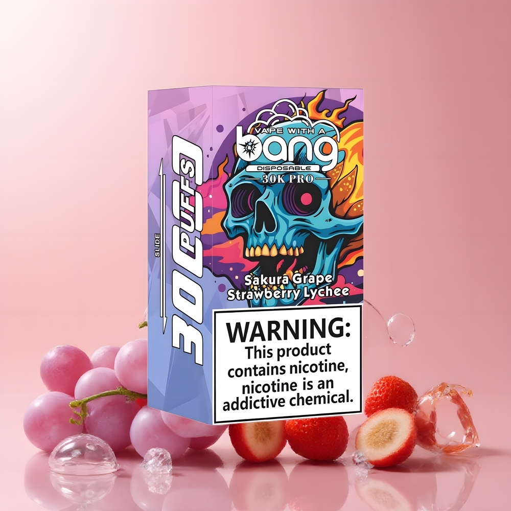 Partihandel Sverige Bang 30K Pro 30000 Puffs 36ml Sakura Vinbär & Jordgubb Lychee