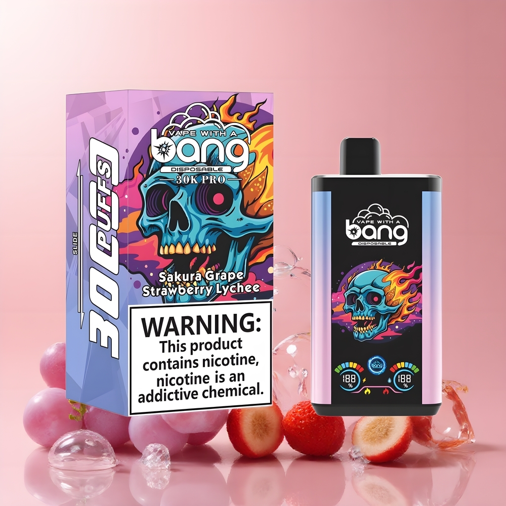 Partihandel Sverige Bang 30K Pro 30000 Puffs 36ml Sakura Vinbär & Jordgubb Lychee