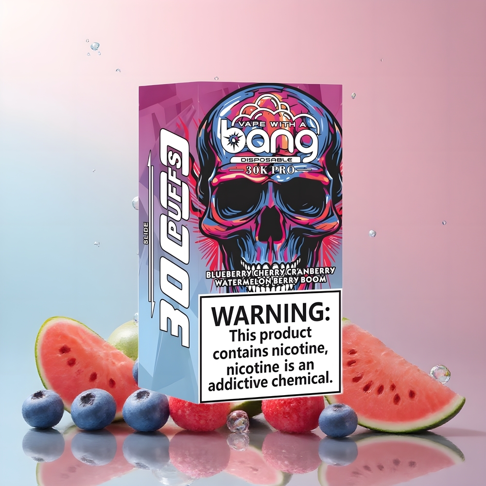 Partihandel Sverige Bang 30K Pro 30000 Puffs Blåbär Körsbär Tranbär & Vattenmelon Bär Boom Dual-Smak System 36ml